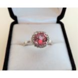 2.50ct Pink Topaz Ring in 925 Sterling Silver
