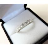 Sterling Silver White Topaz Eternity Ring