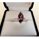 Sterling Silver Purple Tourmaline Ring