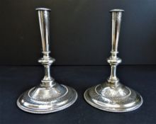 Thomas Bradbury & Sons Silver Plated Candlesticks