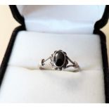 Sterling Silver Ring Black Onyx Stone