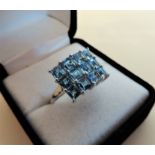 Sterling Silver 4.20 carat Blue Topaz Ring