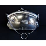 Antique Edwardian Silver Plate Ladies Evening Purse