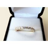 Sterling Silver Gilt White Topaz Eternity Ring