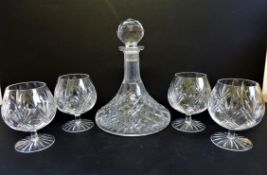 Crystal Brandy Decanter & Glasses Drinks Set