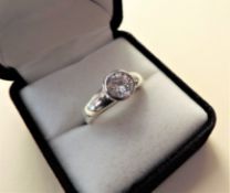 Sterling Silver White Gemstone Set Ring