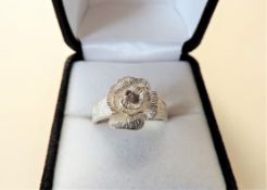 Vintage Sterling Silver Ring Hallmark Date 1978