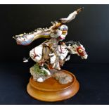 Franklin Mint Porcelain Sculpture Blackfoot Warrior by R.J. Murphy