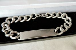 Vintage Solid Sterling Silver Men's ID Bracelet