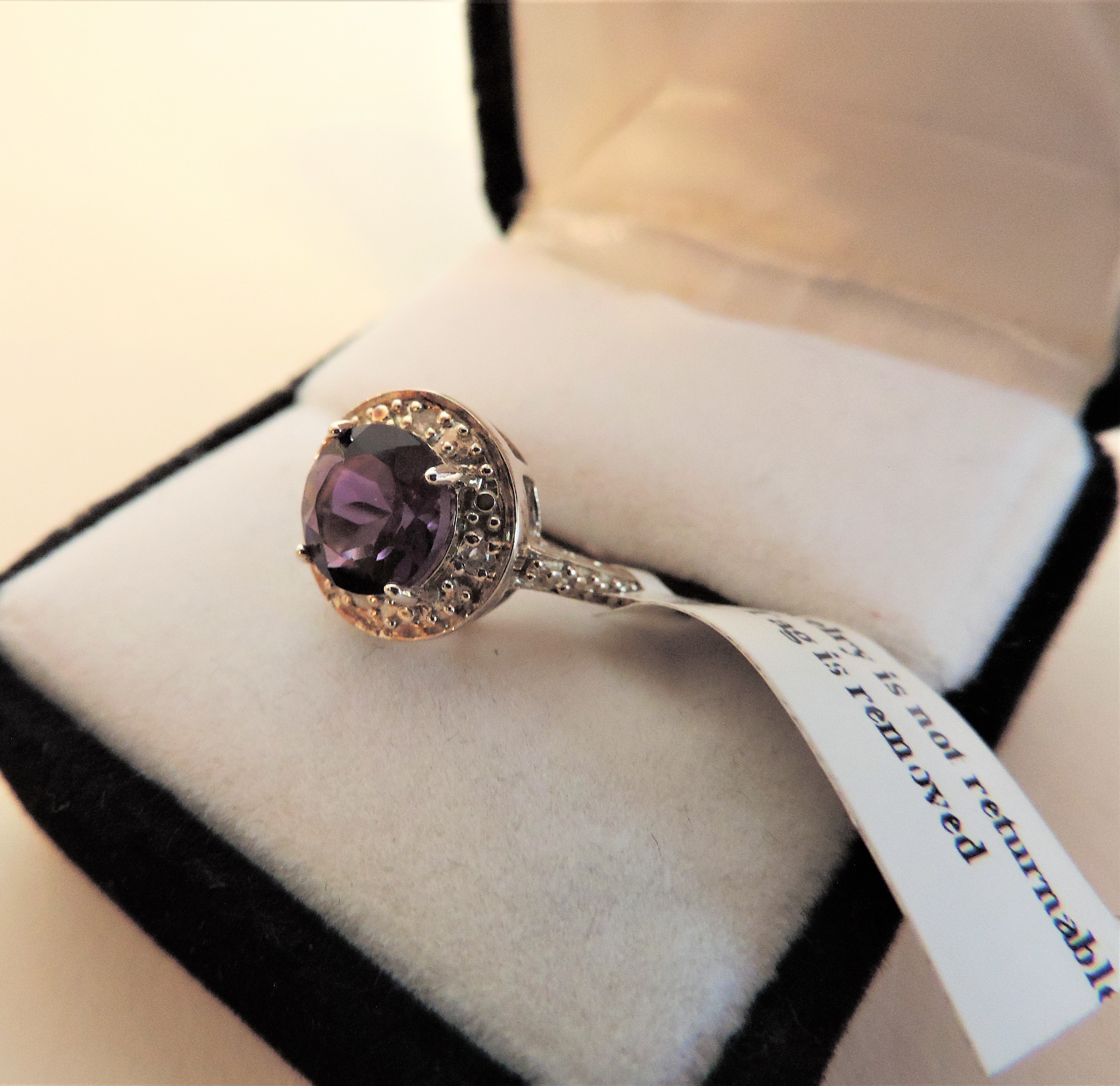 Sterling Silver 1.3 carat Amethyst Ring - Image 3 of 4