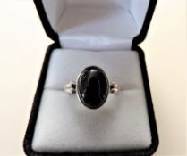Sterling Silver Black Onyx Stone Set Ring