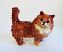 Beswick Porcelain Ginger Persian Cat Figurine