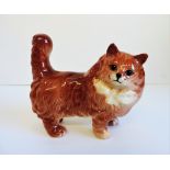 Beswick Porcelain Ginger Persian Cat Figurine