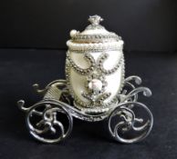 Faberge Style Cinderella Carriage Trinket Box