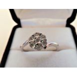 Sterling Silver Diamond Ring