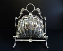 Antique Victorian Silver Plated Folding Biscuit Box