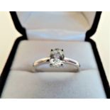 Sterling Silver 1 carat White Sapphire Ring