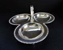 Antique Art Nouveau Silver Plated Hors D'oeuvres Dish