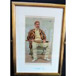 Original Antique VANITY FAIR Spy Print - Lord Hawke 'Yorkshire Cricket'