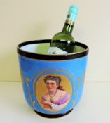 Antique French Porcelain Wine/Champagne Bottle Cooler