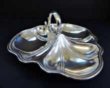 Antique Art Nouveau Silver Plate Hors D'oeuvres Dish