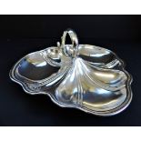 Antique Art Nouveau Silver Plate Hors D'oeuvres Dish