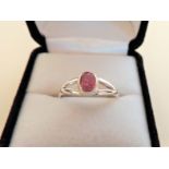 Sterling Silver Pink Topaz Ring