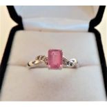 Pink Topaz Sterling Silver Ring