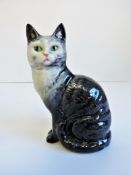 Vintage Beswick Porcelain Grey Cat Figurine