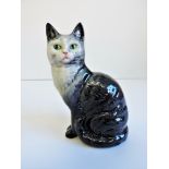 Vintage Beswick Porcelain Grey Cat Figurine