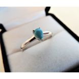 Turquoise Gemstone Ring in Sterling Silver