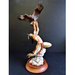 Franklin Mint Eagle Man Porcelain Sculpture