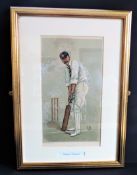 Original Antique VANITY FAIR Spy Lithograph - A.E. Stoddart 'A Big Hitter'