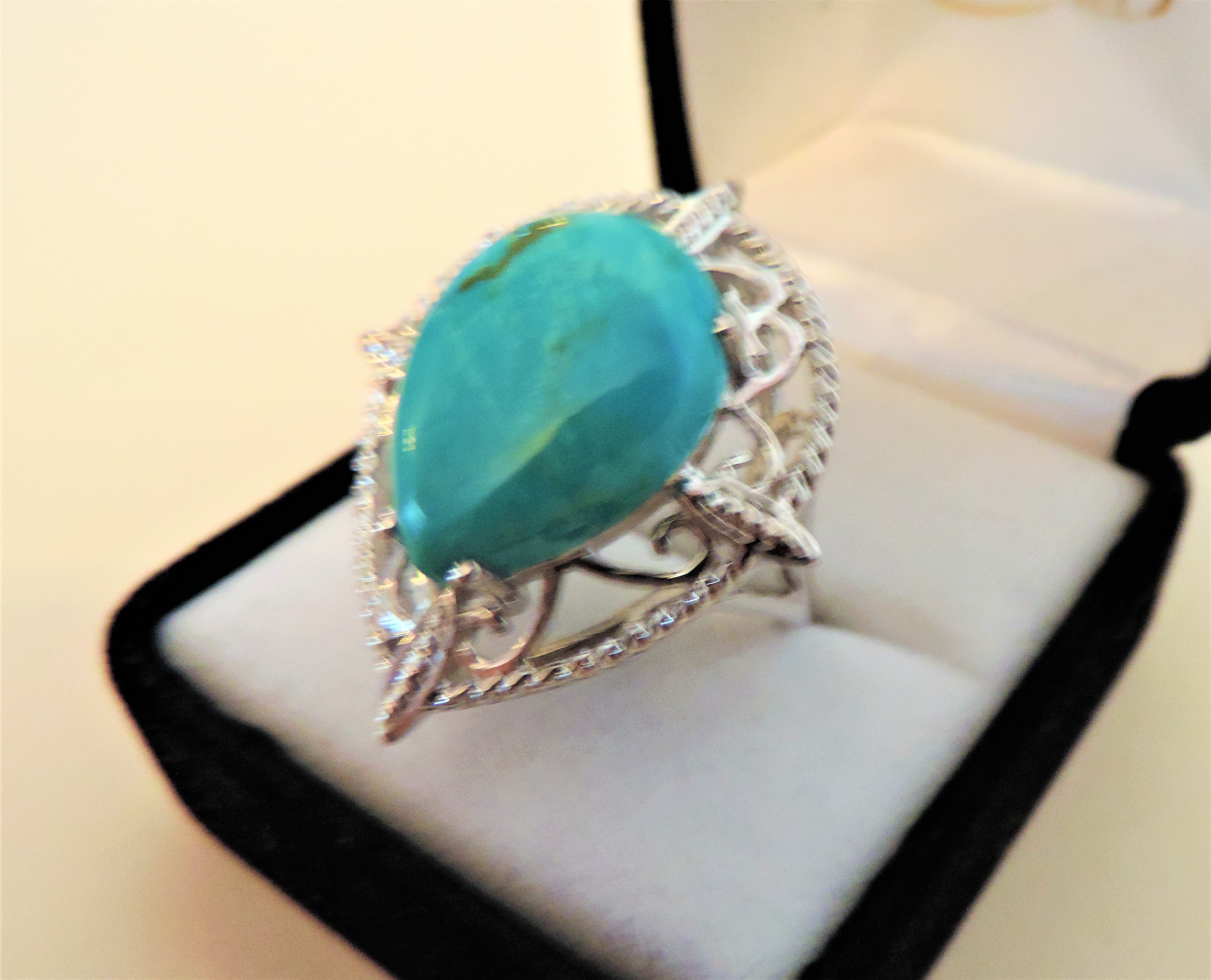 Sterling Silver Ring Turquoise Ring - Image 3 of 5