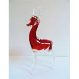Large Vintage Murano Glass Deer