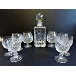 Crystal 9 Piece Brandy Decanter Drinks Set