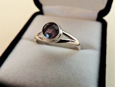 925 Sterling Silver Amethyst Ring