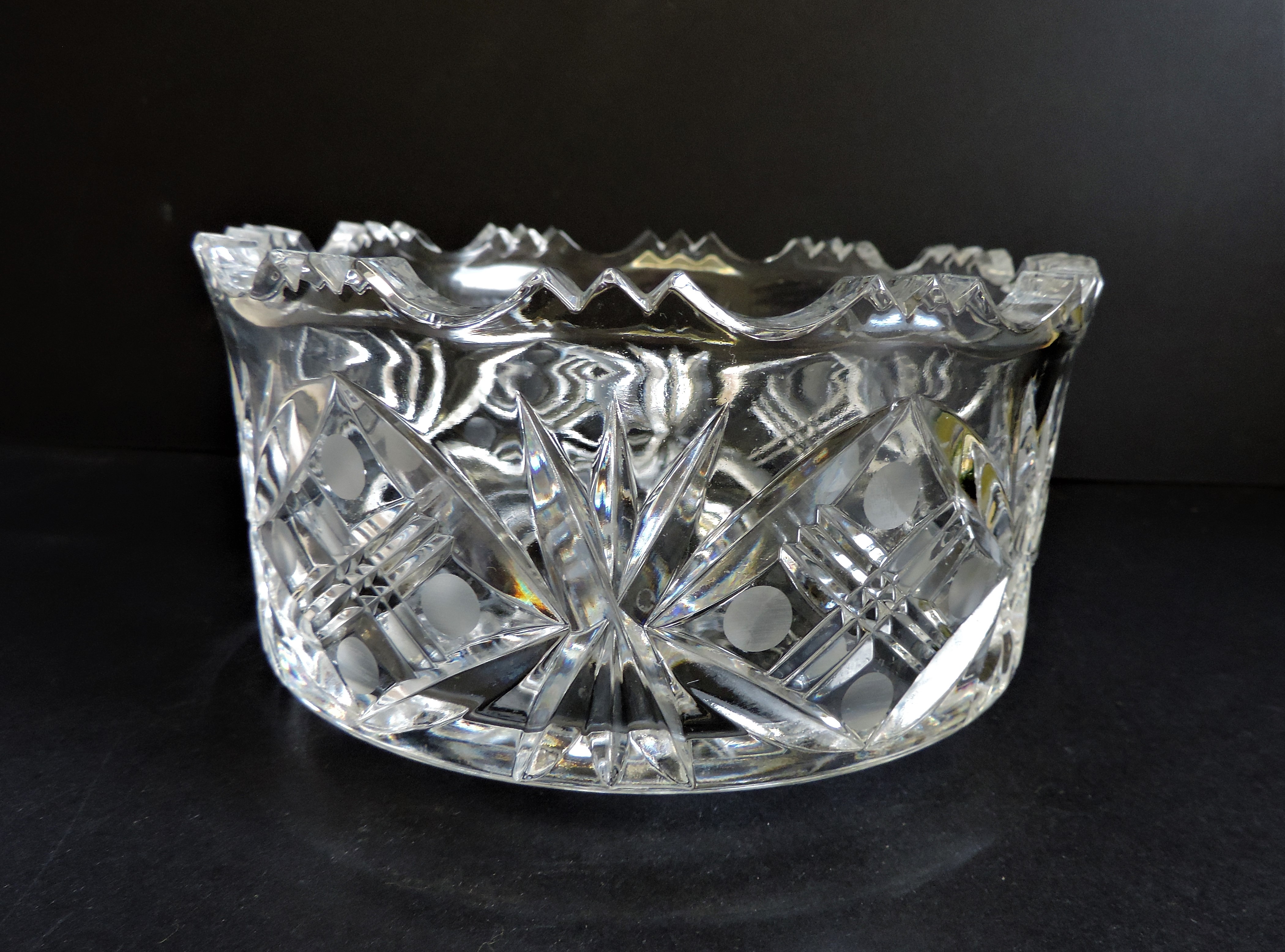 Vintage Bohemian Crystal Bowl - Image 3 of 4