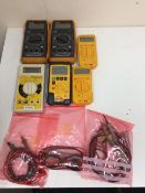 Joblot of multi meters etc plus cables poor condition inc robin fluke