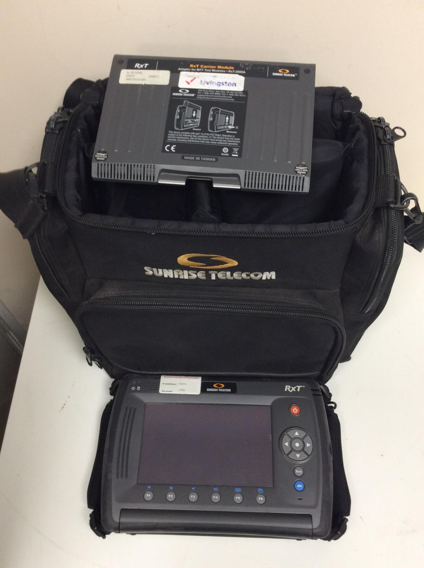Sunrise telecom rxt2000a tdr dmm dsl test meter time domain reflectometer with 2 carrier modulues