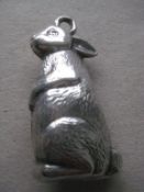 Vintage Silver Plated Rabbit Rattle