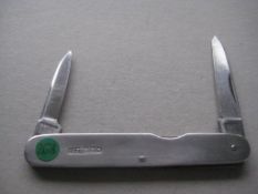 George V Silver Hafted Twin Bladed Penknife.