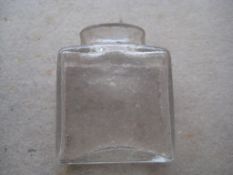 Antique Leather Cased Glass Inkwell