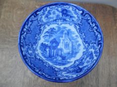 George Jones and sons flow blue bowl