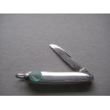 Victorian Silver Hafted Single Bladed Penknife