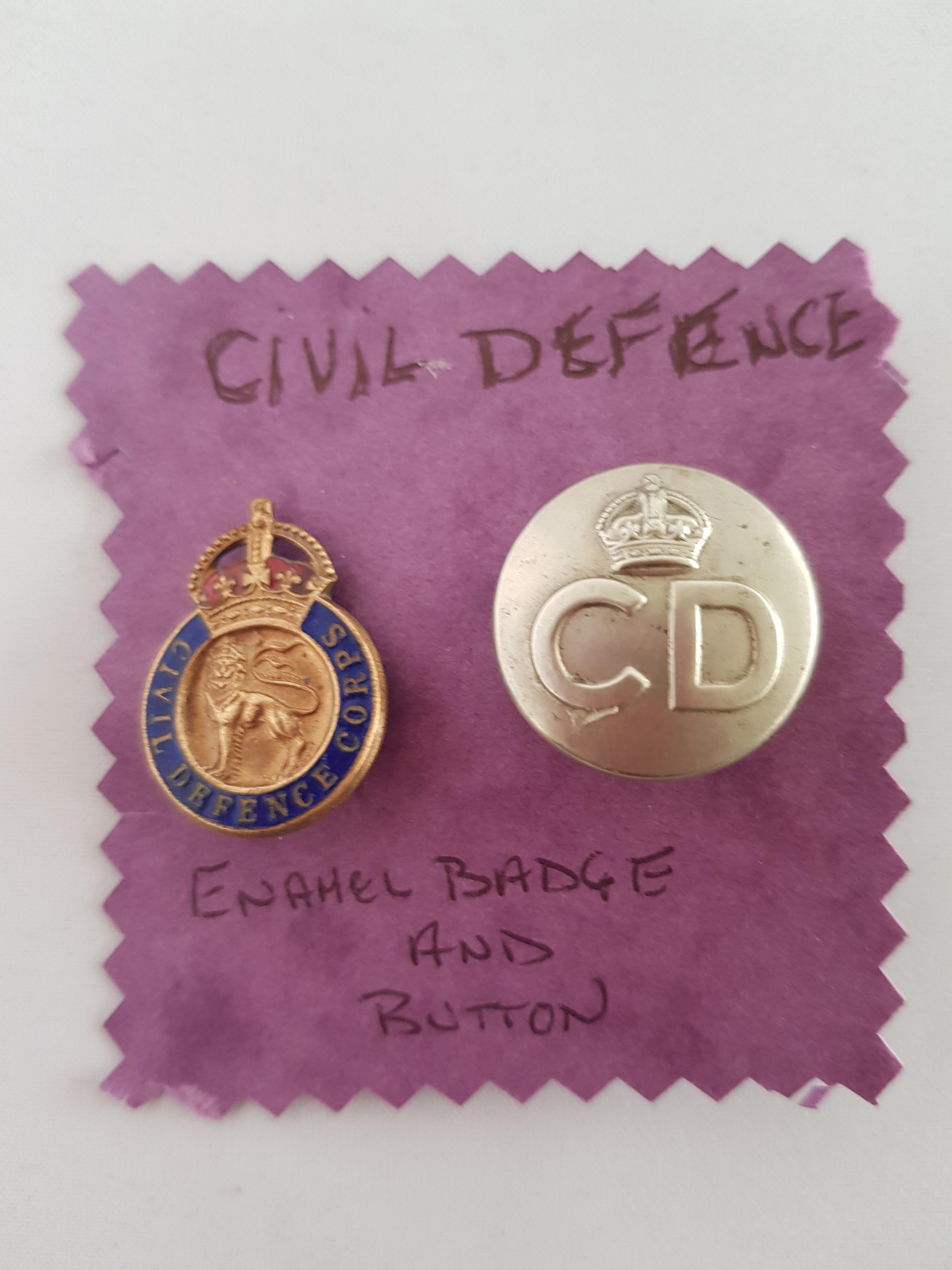 Vintage Civil Defence Badges