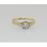 18ct Gold Diamond Solitaire Ring