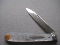 Rare William IV Silver-Plated Folding Fruit Knife