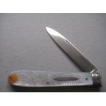 Rare William IV Silver-Plated Folding Fruit Knife