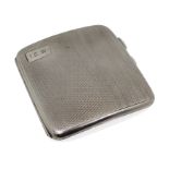 Solid Silver English Cigarette Case Birmingham 1925